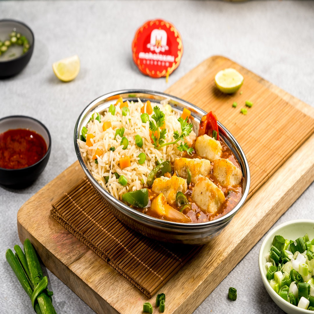 Rice With Paneer Chilli