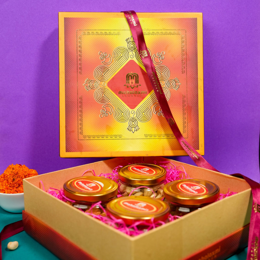 Mahalaxmi Royal Dry Fruits Box – 4 Jar