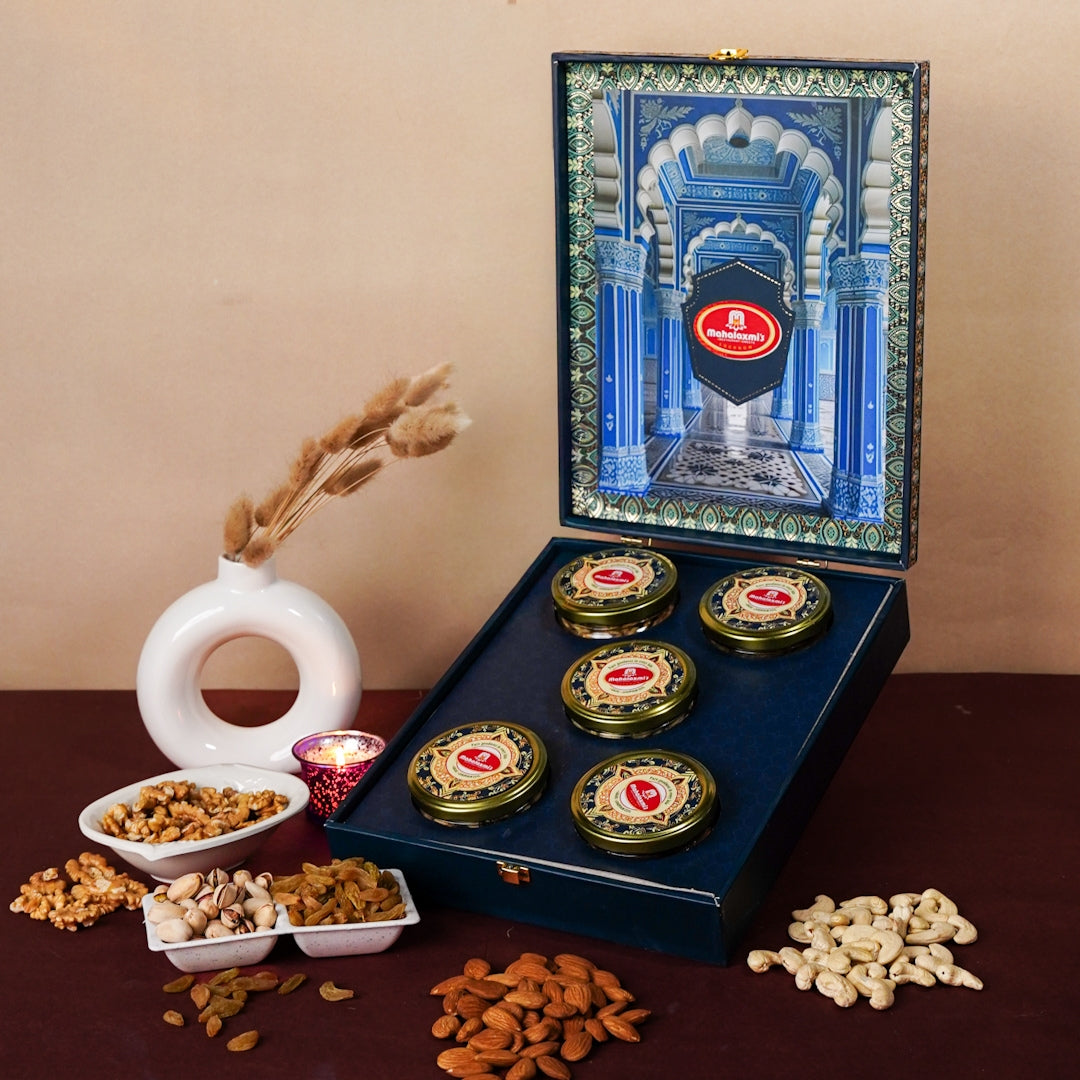 Mahalaxmi Blue Premium Box – 5 Jar